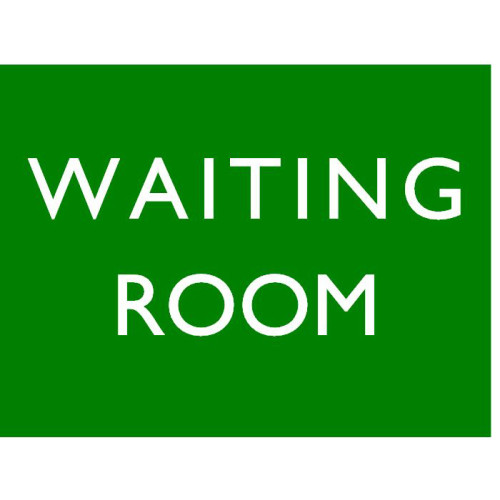 Medium Metal Sign (RL): Waiting Room (B.R. Southern Region Style) (NEW)