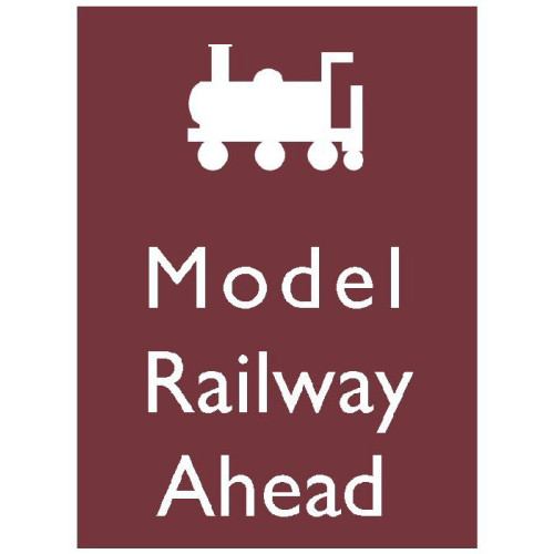 Medium Metal Sign (RL): Model Railway Ahead