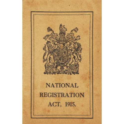 Replica National Registration Act 1915 ID Card