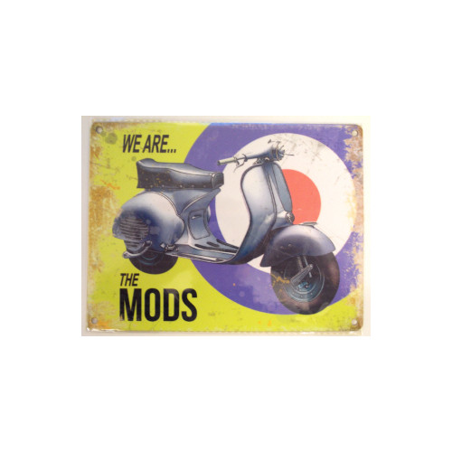 Mini Metal Sign (CM): Vespa Target - We Are The Mods
