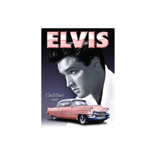 Mini Metal Sign (EN): Elvis Pink Cadillac (NEW)