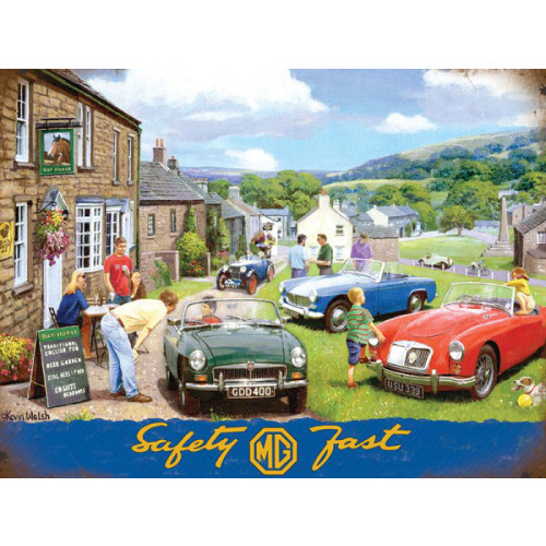 Mini Metal Sign (CM): MG - Safety Fast (E.O.L.) - SAVE 20% !!