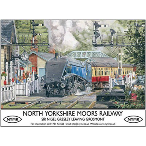 Mini Metal Sign (RL): NYMR - Sir Nigel Gresley