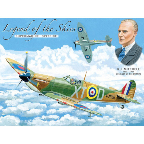 Mini Metal Sign (AE): Legend of the Skies - Supermarine Spitfire