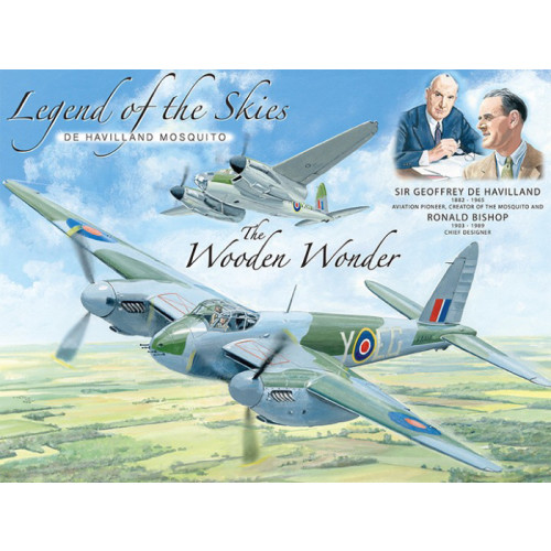 Mini Metal Sign (AE): Legend of the Skies - De Havilland Mosquito