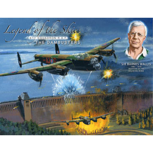 Mini Metal Sign (AE): Legend of the Skies - The Dambusters (Night time)