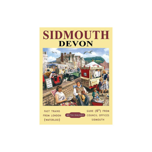 Mini Metal Sign (TR): Travel Poster - Sidmouth