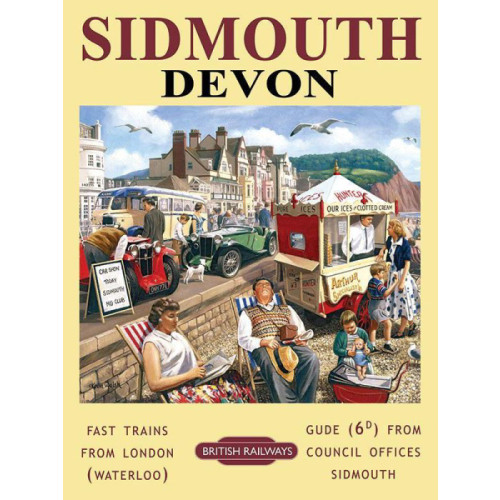 Mini Metal Sign (TR): Travel Poster - Sidmouth