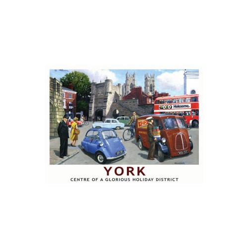 Mini Metal Sign (TR): Travel Poster - York (E.O.L.) - SAVE 15% !!
