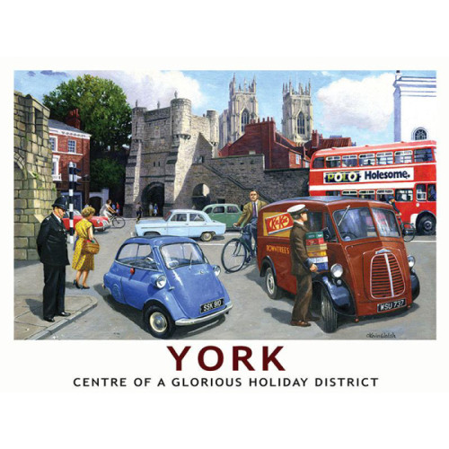 Mini Metal Sign (TR): Travel Poster - York (E.O.L.) - SAVE 15% !!