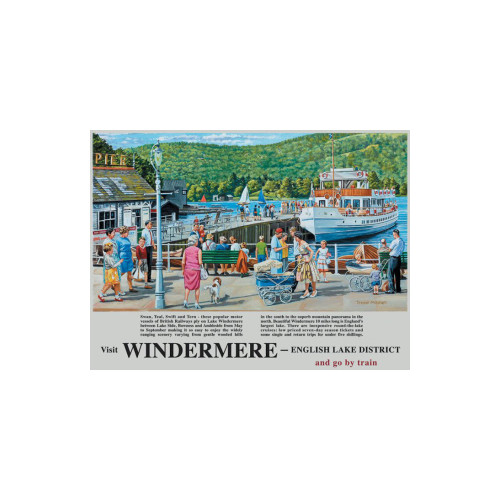 Mini Metal Sign (TR): Travel Poster - Windermere - English Lake District (E.O.L.) - SAVE 20% !!