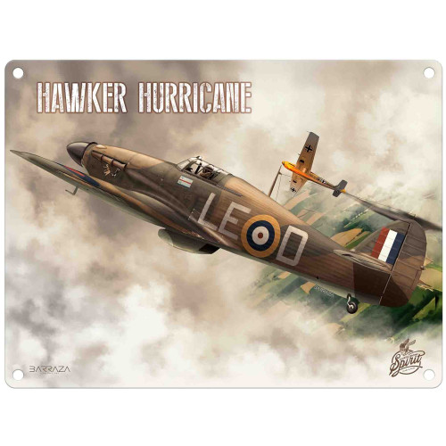 Mini Metal Sign (AE): Hawker Hurricane
