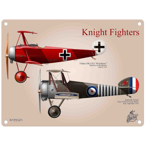 Mini Metal Sign (AE): WW1 Knight Fighters (Knights of the Air)
