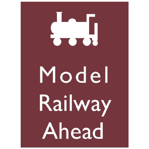 Mini Metal Sign (RL): Model Railway Ahead
