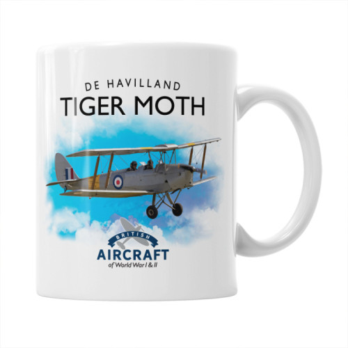 British Aircraft of WWI & WWII Mug: De Havilland Tiger Moth (ind. boxed)