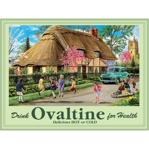 Metal Sign (FH): Ovaltine - For Health (E.O.L.) - SAVE 25% !!