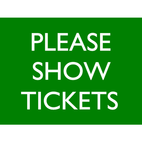 Mini Metal Sign (RL): Please Show Tickets (B.R. Green Southern Region
