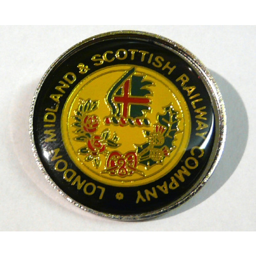 Round Badge (Nickel) Crest: London Midland & Scottish Railway
