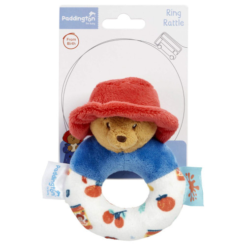 Paddington for Baby Ring Rattle on Backing Card (9cm) (0 Mths+) (E.O.L.) - SAVE 10% !!