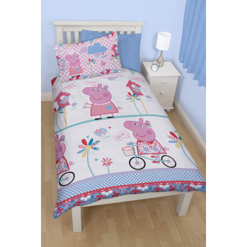 Peppa Pig Single Rotary Duvet Set - Tweet (E.O.L.) - SAVE 25% !!