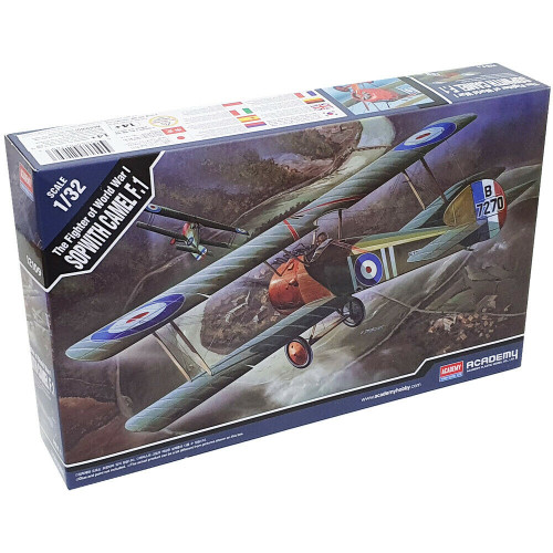 Academy 1:32 Aircraft Kit - British Sopwith Camel F.1 Fighter Aircraft