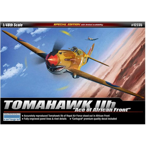 Academy 1:48 Aircraft Kit - British Air Force P-40C Tomahawk IIb "African Ace" Fighter Aircraft (NEW)