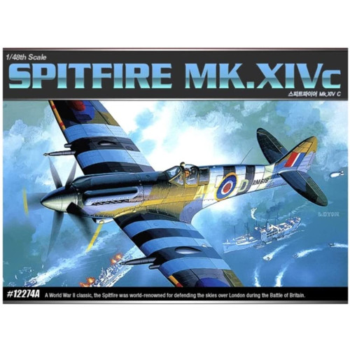 Academy 1:48 Aircraft Kit - British RAF Spitfire Mk XIVc