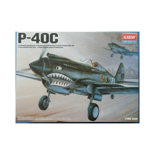 Academy 1:48 Aircraft Kit - USAF P-40C Tomahawk Flying Tiger (E.O.L.) - SAVE 15% !!