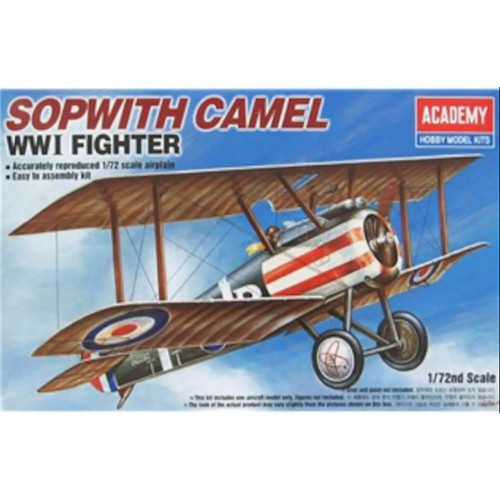 Academy 1:72 Aircraft Kit - British RNAS Sopwith Camel WW1 Fighter Aircraft