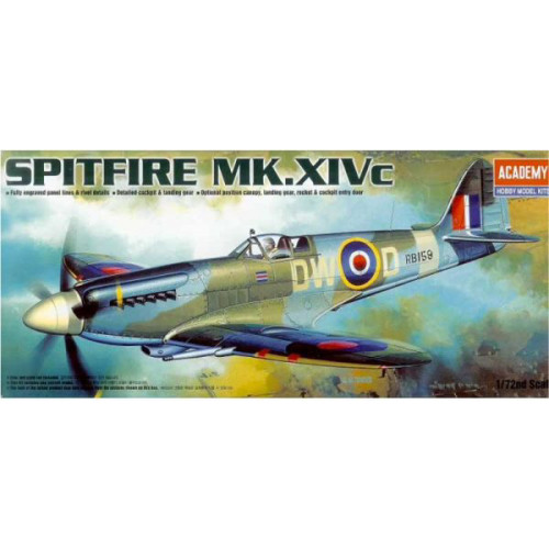 Academy 1:72 Aircraft Kit - British RAF Spitfire Mk XIVc Fighter Aircraft