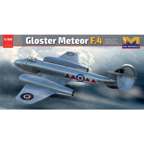 HK Models 1:32 Aircraft Kit - British RAF Gloster Meteor F.4 Fighter Aircraft