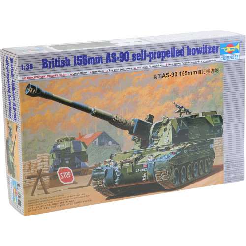 Trumpeter 1:35 Vehicle Kit - British Army AS-90 155mm Self-Propelled Howitzer