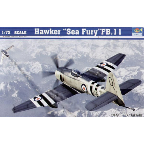 Trumpeter 1:72 Aircraft Kit - British Royal Navy Hawker Sea Fury FB.11 WWII Fighter Aircraft (NEW)
