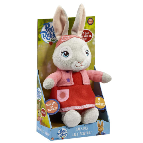 Talking Lily Bobtail (Peter Rabbit TV) Soft Toy (30cm) (0 Mths+) (NEW)