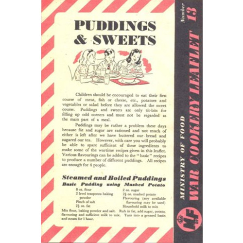 Replica Leaflet: Pudding & Sweets (WW2)