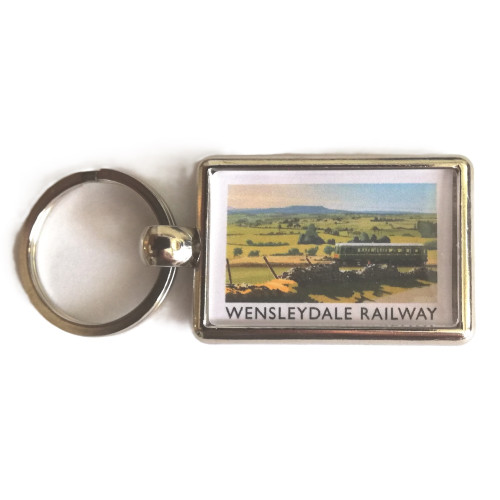 Personalised Silver-Plated Key Ring Plain Edge (2-Sided Image) (40mm x 25mm)
