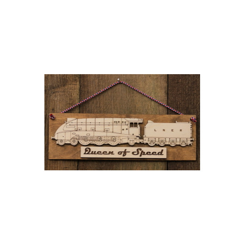 Wooden Hanging Plaque - Queen of Speed - A4 Loco (E.O.L.) - SAVE 10% !!