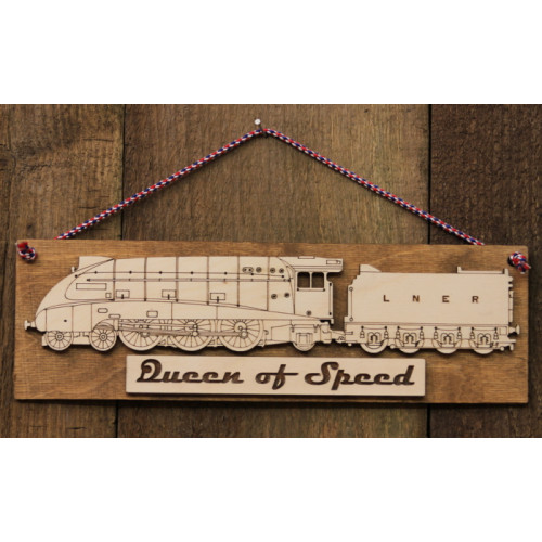 Wooden Hanging Plaque - Queen of Speed - A4 Loco (E.O.L.) - SAVE 10% !!