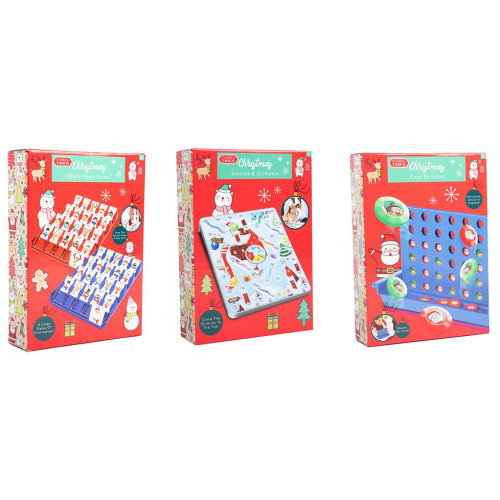 Tinsel Town Christmas Travel Games (3 asstd.) (20x14.5x4.2cm) (5+ YRS) (E.O.L.)