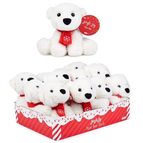 Mini Christmas Polar Bear with Scarf Plush 15cm (0 MTHS+)