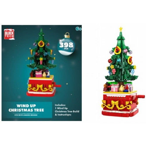 Block Tech Wind-Up Christmas Tree - 398 Pcs (27x21x5cm) (6+ YRS) (E.O.L.)