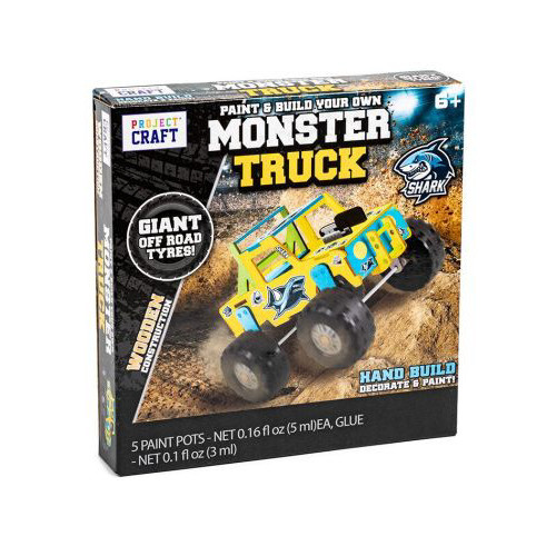 Project Craft Paint & Build Your Own Monster Truck (25x25x4cm) (6+ YRS)