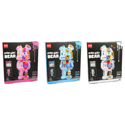 Block Tech Pop Art Bear Kit Large 469 Pcs (3 asstd.) (35x30x6cm) (6+ YRS)