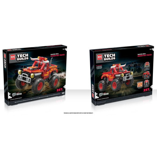 Block Tech Tech Builds Monster Truck Kit with P/B Motor 257 Pcs (2 asstd.) (36x29x5.5cm) (6+ YRS)