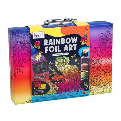 Project Craft Crystal Rainbow Foil Art Activity Case (28x21x5.5cm) (3+ YRS) (E.O.L.)