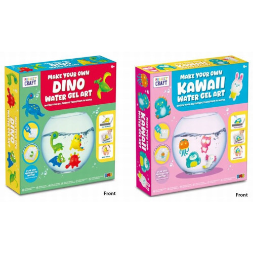 Make Your Own Dino / Kawaii Water Gel Art (2 asstd.) (25x25x5.5cm) (6+ YRS)