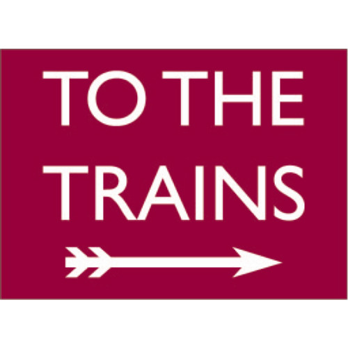 (HIDDEN) Replica E/S: To The Trains Right Arrow (Maroon)