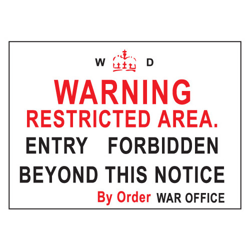 Replica E/S: Restricted Area - Entry Forbidden