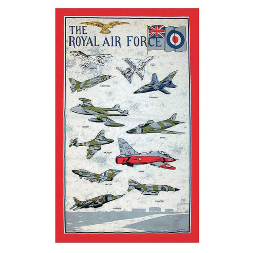 Tea Towel: Royal Airforce Planes (in clear hanger bag)
