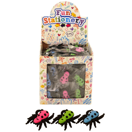 Halloween Spider Erasers (5.5cm) (3 asstd.) (CDU) (NEW)